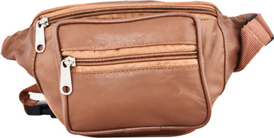 

AspenLeather Designer Waist Pouch For Men & Women Waist Bag(Tan)