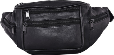 

AspenLeather Travelling Waist Bag for Men and Women Waist Bag(Black)