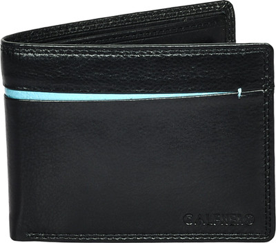 

Calfnero Men Black Genuine Leather Wallet(3 Card Slots)