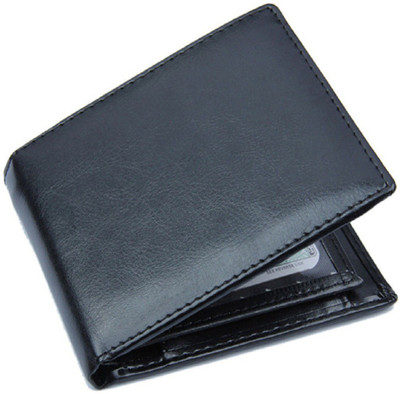 

AXzen Men Black Genuine Leather Wallet(4 Card Slots)