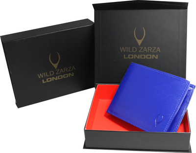 

WILD ZARZA LONDON Men Blue Genuine Leather Wallet(6 Card Slots)