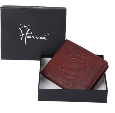 

Hawai Men Brown Genuine Leather Wallet(7 Card Slots)