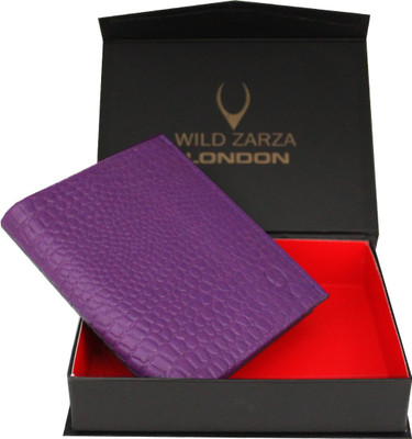 

WILD ZARZA LONDON Men Purple Genuine Leather Wallet(12 Card Slots)