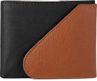 

Wildland Men Tan, Black Artificial Leather Wallet(10 Card Slots), Black;tan