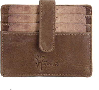 

Hawai Men Tan Genuine Leather Card Holder(5 Card Slots), Brown