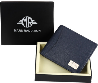 

Mars Radiation Men Blue Genuine Leather Wallet(10 Card Slots)