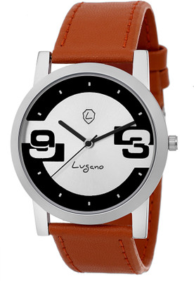 

Lugano LG 1142 Stylish Casual Silver & Black Dial Watch - For Men