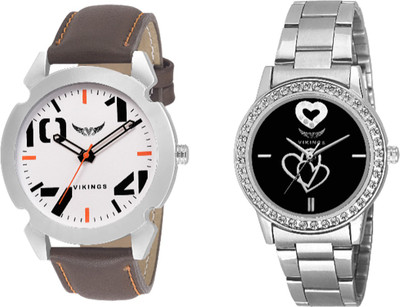 

VIKINGS LADIES VK-12625-WHT-BLK-CHN Watch - For Men & Women