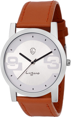 

Lugano LG 1143 Stylish Arabic Stick White & Silver Dial Watch - For Men