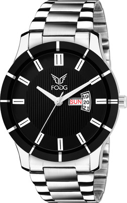 

Fogg 2056-BK Black Day and Date Watch - For Men