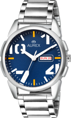 Aurex Blue Dial Day And Date Functioning Analog Watch  - For Men