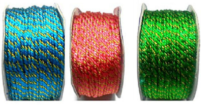

GOELX Designer Fancy Dori Thread Rolls Bundle for Jewellery Making/Craftsworks/Diy Projects/Apparel Designing Pack3-4