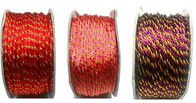 

GOELX Designer Fancy Dori Thread Rolls Bundle for Jewellery Making/Craftsworks/Diy Projects/Apparel Designing Pack3-7