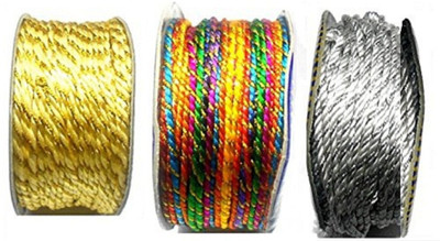 

GOELX Designer Fancy Dori Thread Rolls Bundle for Jewellery Making/Craftsworks/Diy Projects/Apparel Designing Pack3-10