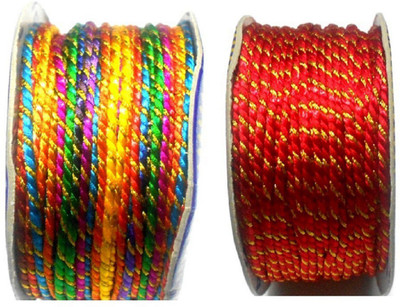 

GOELX Designer Fancy Dori Thread Rolls Bundle for Jewellery Making/Craftsworks/Diy Projects/Apparel Designing Pack2-10