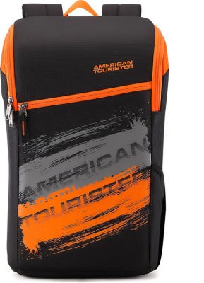American Tourister Zest Sch Bag 24 L Backpack  (Black, Orange)