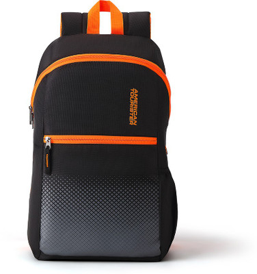 Black and sales orange backpack