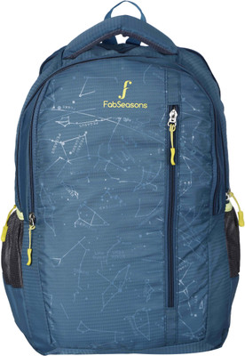 

FabSeasons High Density Polyester Fidget Spinner Printed Backpack Bag for School, College Office & Travel with Raincover and Laptop holder 26 L Backpack(Blue, Black)