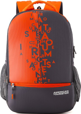 

American Tourister Fizz Sch Bag 32 L Backpack(Grey, Orange)