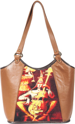 

Encrafter musical print Shoulder Bag(Beige, Red, Yellow, 12 L)
