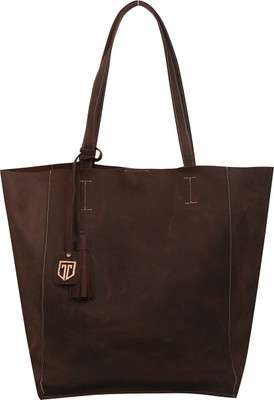 

Tan Luzo TOTE BAG LADIES HANDBAGS OFFICE BAGS FOR WOMEN Shoulder Bag(Brown, 6 L)