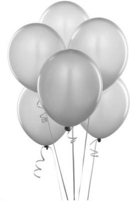 YNS Crafts Stock Solid Crafts stock _105-25 Balloon(Grey, Pack of 25)