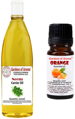 

Gardens Of Aroma Neem Carrier Oil And Orange Essential Oil(210 ml)