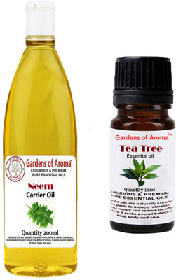 

Gardens Of Aroma Neem Carrier Oil And Tea Tree Essential Oil(210 ml)