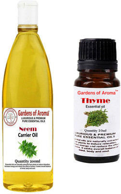 Gardens Of Aroma Neem Carrier Oil And Thyme Essential Oil(210 ml)