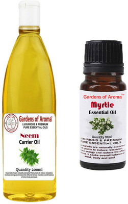 

Gardens Of Aroma Neem Carrier Oil And Myrtle Essential Oil(210 ml)