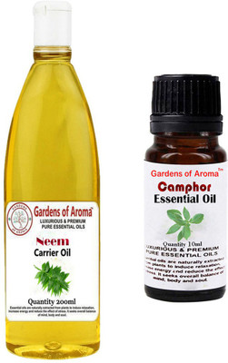 

Gardens Of Aroma Neem Carrier Oil And Camphor Essential Oil(210 ml)