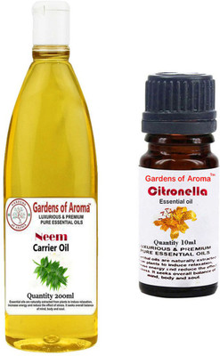 

Gardens Of Aroma Neem Carrier Oil And Citronella Essential Oil(210 ml)