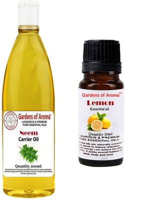 

Gardens Of Aroma Neem Carrier Oil And Lemon Essential Oil(210 ml)