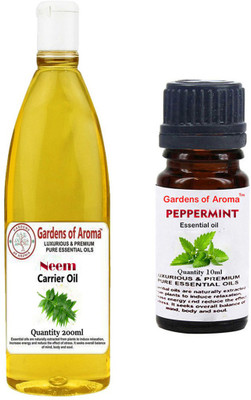 

Gardens Of Aroma Neem Carrier Oil And Peppermint Essential Oil(210 ml)