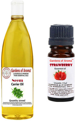 

Gardens Of Aroma Neem Carrier Oil And Strawberry Essential Oil(210 ml)
