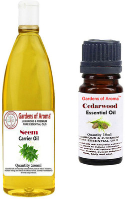 

Gardens Of Aroma Neem Carrier Oil And Cedarwood Essential Oil(210 ml)