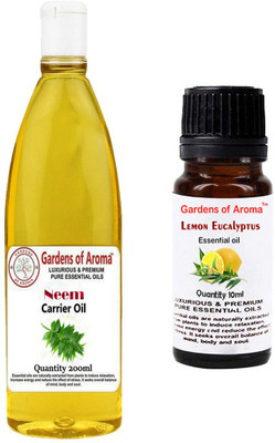 

Gardens Of Aroma Neem Carrier Oil And Lemon eucalyptus Essential Oil(210 ml)