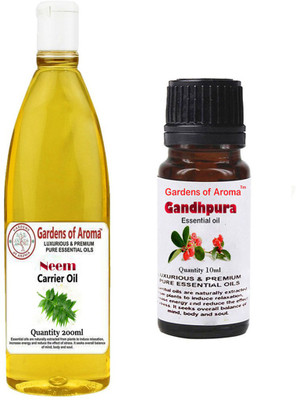 

Gardens Of Aroma Neem Carrier Oil And Gandhpura Essential Oil(210 ml)
