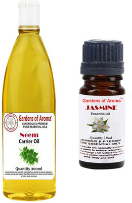 

Gardens Of Aroma Neem Carrier Oil And Jasmine Essential Oil(210 ml)