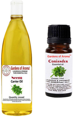 

Gardens Of Aroma Neem Carrier Oil And Coriander Essential Oil(210 ml)