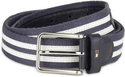 

Tommy Hilfiger Men White, Blue Fabric Belt, Navy+white