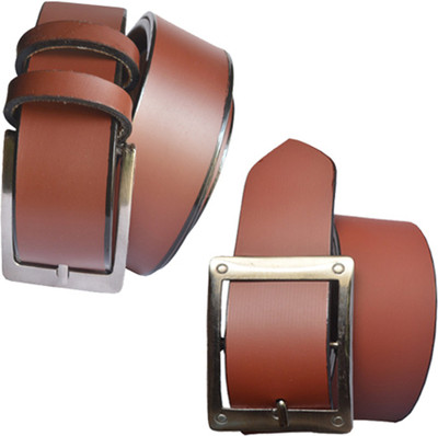 

Loopa Men Formal Multicolor Artificial Leather Belt, Black and brown