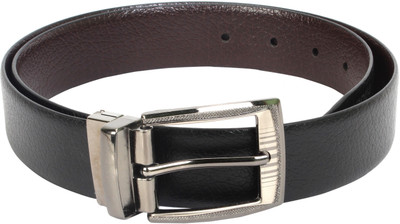 

Hidelink Men & Women Formal Black Genuine Leather Reversible Belt, Black and brown