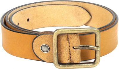 

Hidelink Men & Women Casual Yellow Genuine Leather Belt