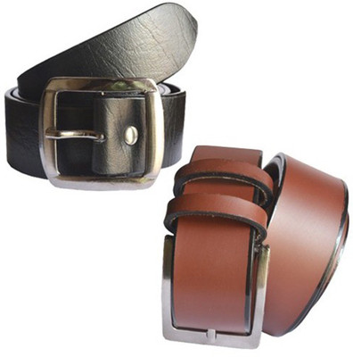 

Sun Shopping Men Formal Multicolor Synthetic Belt, Black;brown