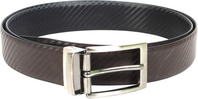 

Hidelink Men & Women Formal Black Genuine Leather Reversible Belt, Black and brown