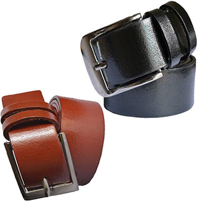 

Sun Shopping Men Formal Multicolor Synthetic Belt, Black;tan