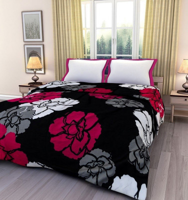 SUNJES Floral Double Dohar for  Mild Winter(Cotton, Multicolor)