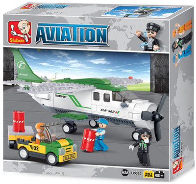

Sluban Mini Transport Plane Goods Delivery Aircraft Aviation Building Blocks(Multicolor)