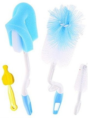 

Epyz 4 Pcs Baby Milk Bottle Nipple Straw Brush Sponge Nylon Cleaning Brush Cleaner Bottle Tong Set Random Color(Multicolor)